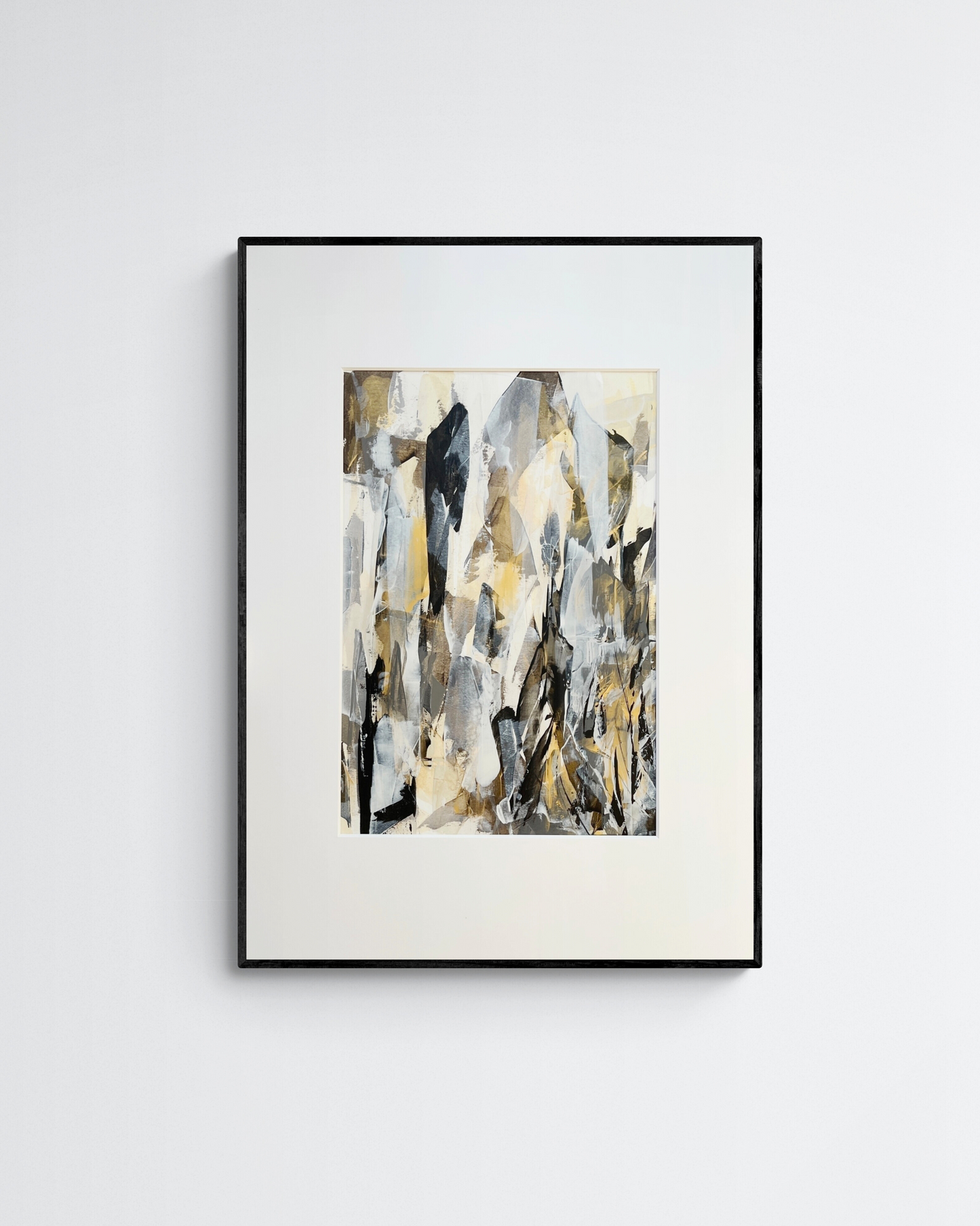 Antiquity | Original Abstract artwork on paper | A1 | neutral palette with gold | Chris Moss Art