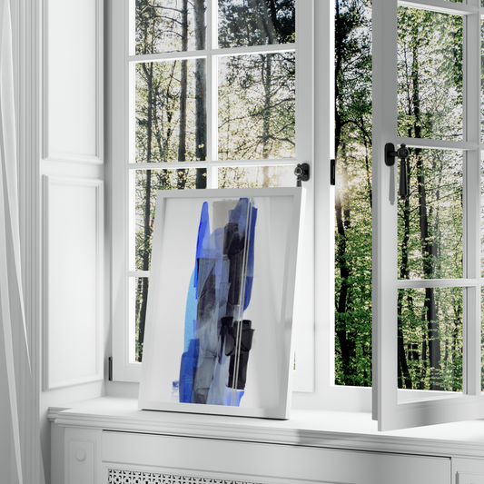 Dare | blue abstract fine art print | A2, A3 & A4 | CHRIS MOSS ART