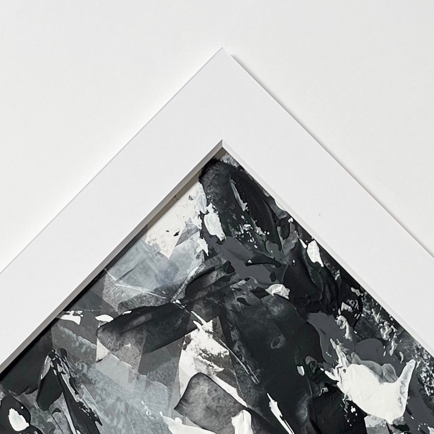 Echo No.5 | Original monochrome abstract artwork on paper. Size: A3. Chris Moss Art