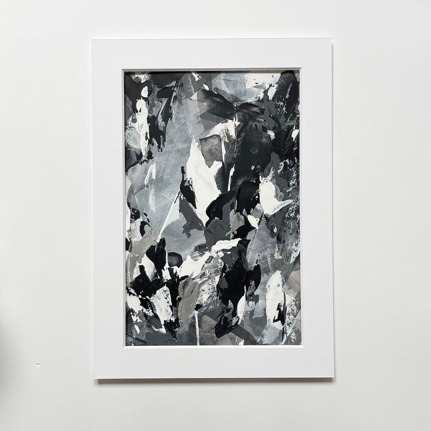 Echo No.5 | Original monochrome abstract artwork on paper. Size: A3. Chris Moss Art