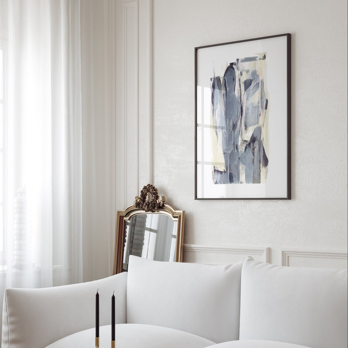 ROGUE, NEUTRAL ABSTRACT wall art | FINE ART PRINT | CHRIS MOSS ART | UK