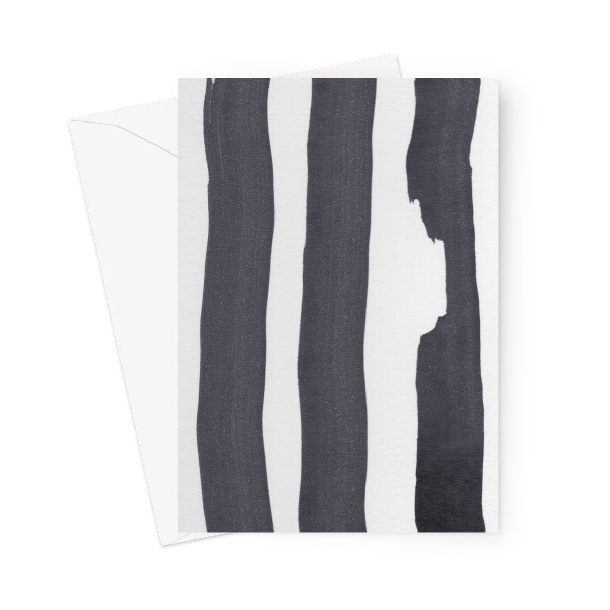 Streaks | Monochrome Abstract Greeting Card | 5x7” | Chris Moss Art