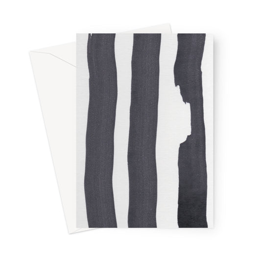 Streaks | Monochrome Abstract Greeting Card | 5x7” | Chris Moss Art