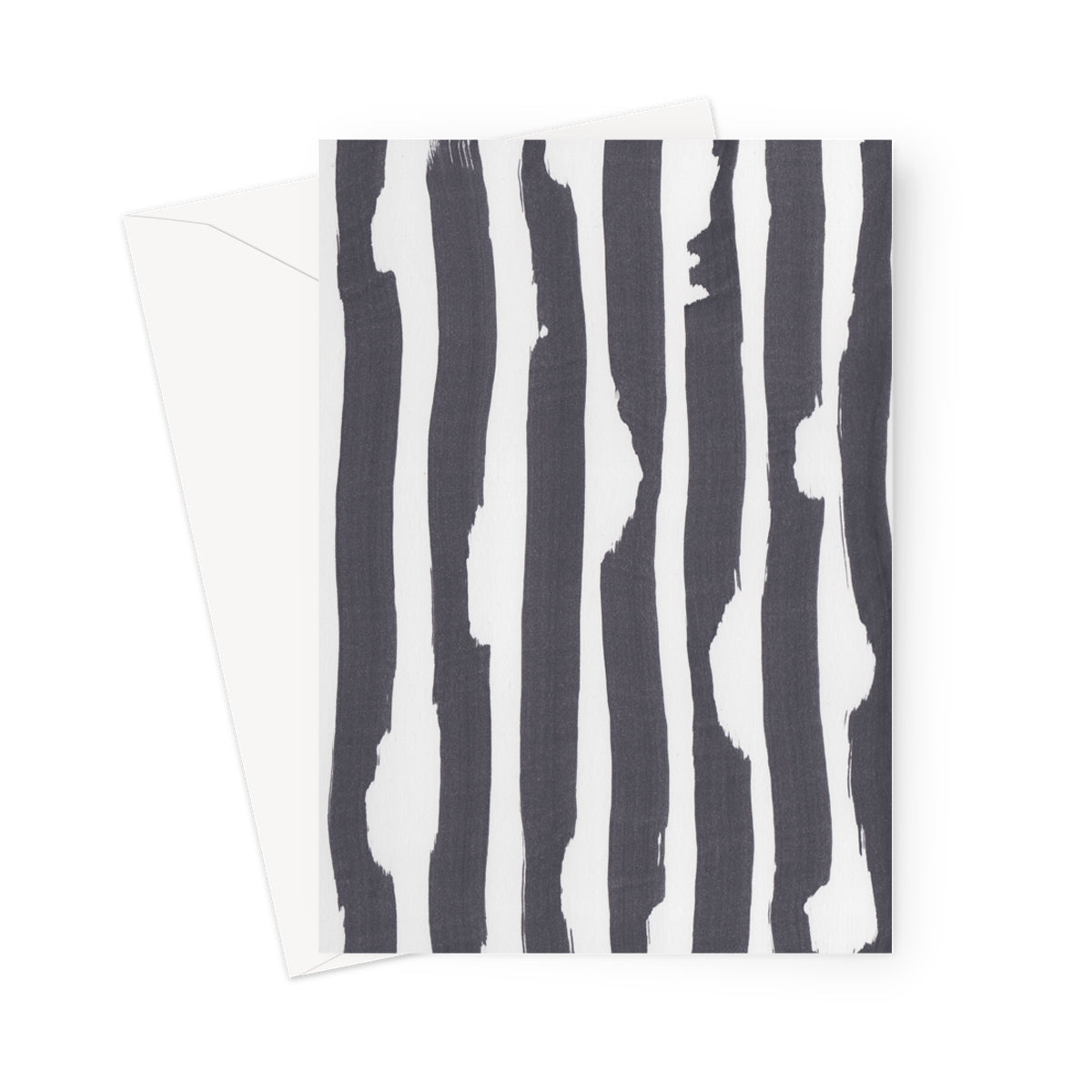Stripes | Monochrome Abstract Greeting Card | 5x7” | Chris Moss Art