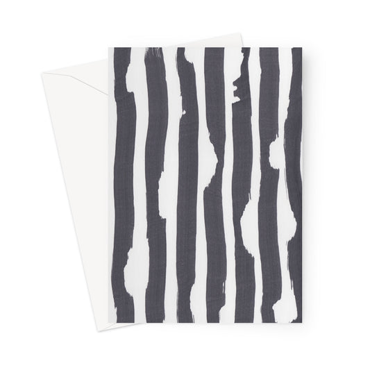 Stripes | Monochrome Abstract Greeting Card | 5x7” | Chris Moss Art