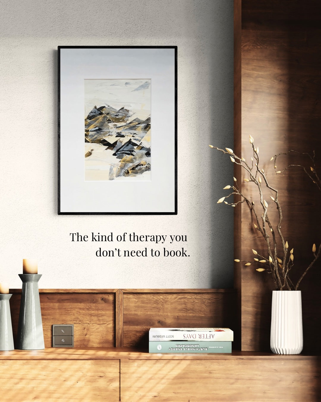 Neutral and gold abstract artwork ? Abstracted landscape | Artefact Collection | Terrain by Chris Moss