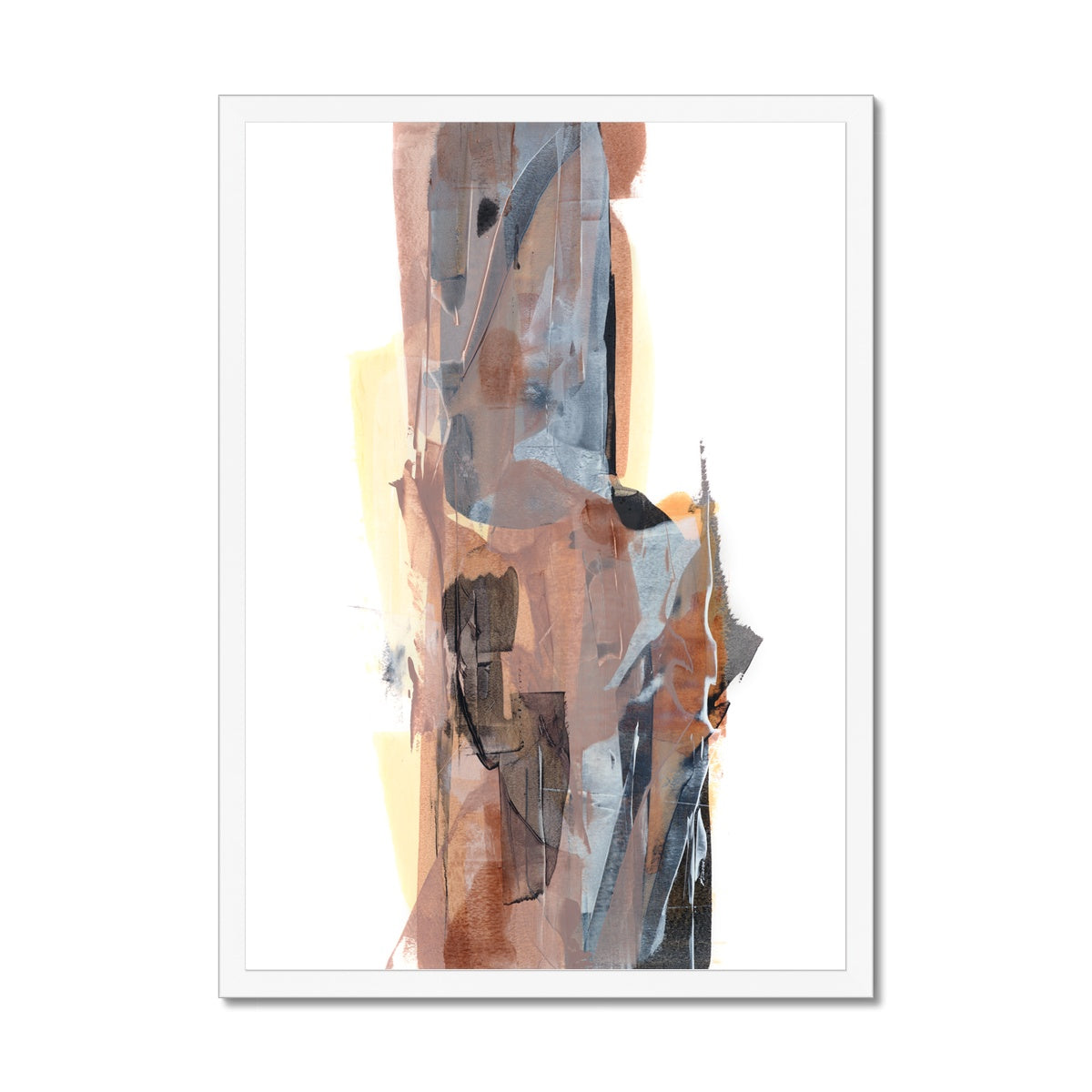 Empower, neutral abstract framed fine art print, high quality. Chris Moss Art. 15% off first order.