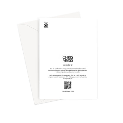 Hurricane. Abstract fine art stationery - hardback journal and greeting cards. Monochrome. Chris Moss Art