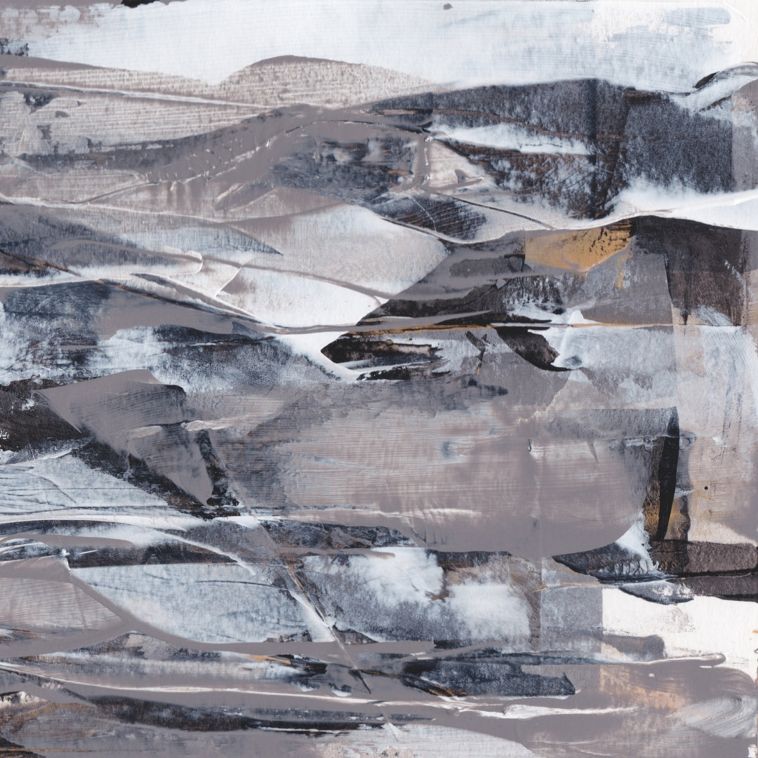 Vesper | neutral gold taupe black and white abstract fine art print | Chris Moss Art