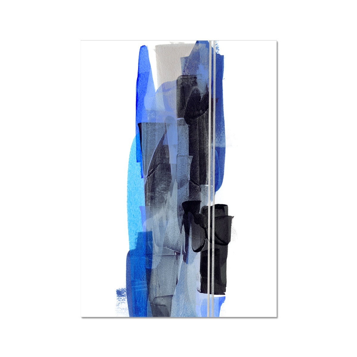 Dare, blue abstract fine art print, high quality. Chris Moss Art