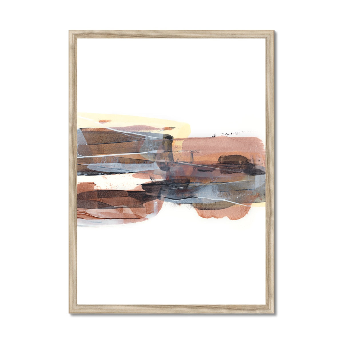 Evolve, neutral abstract framed fine art print, high quality. Chris Moss Art. 15% off first order.